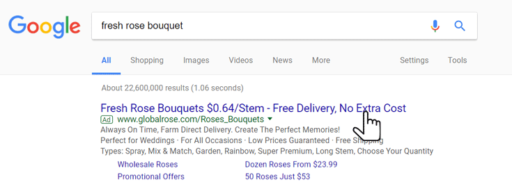 Your ad should link to a relevant landing page Your ad should link to a relevant landing page