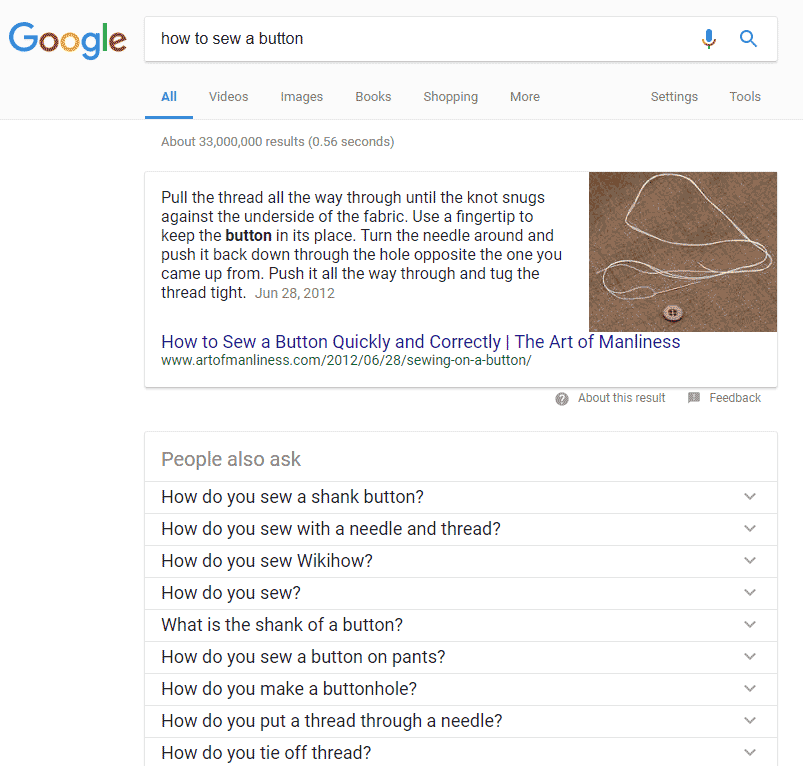 Use the "People Also Ask" results to find more questions to rank for. Use the "People Also Ask" results to find more questions to rank for.